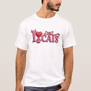 Camiseta Edgy Pink EU AMO GATOS Design Visual