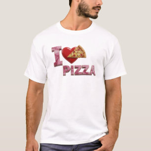 Camiseta Edgy Pink EU AMO PIZZA Criação de Arte