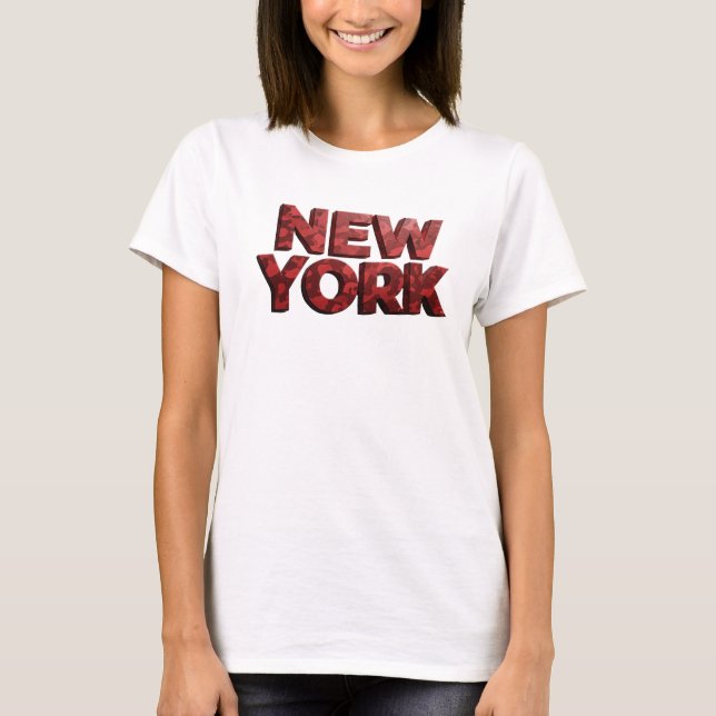 Camiseta Edgy Red NEW YORK (Frente)