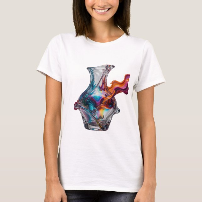 Camiseta Edgy Silver com Estilo de ARTE ABSTRATA (Frente)