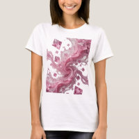 Camiseta Edgy Silver PINK CRYSTAL SPLASH Statement