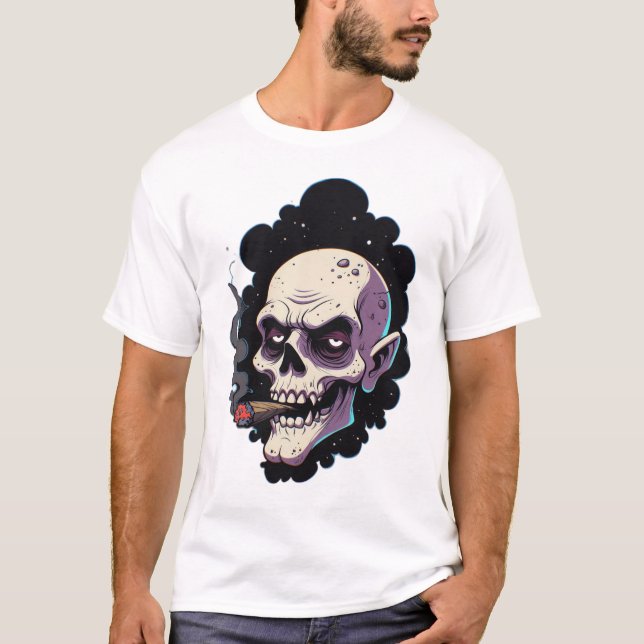 Camiseta Edgy Vampire Skull (Frente)
