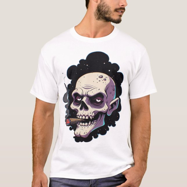 Camiseta Edgy Vampire Skull (Frente)
