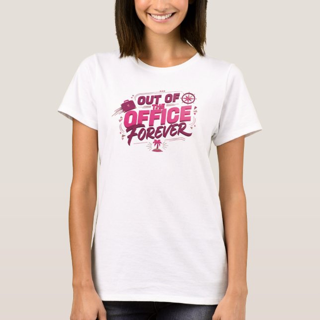 Camiseta Edgy Vermelho FORA DO TRABALHO Estampa de Moda (Frente)
