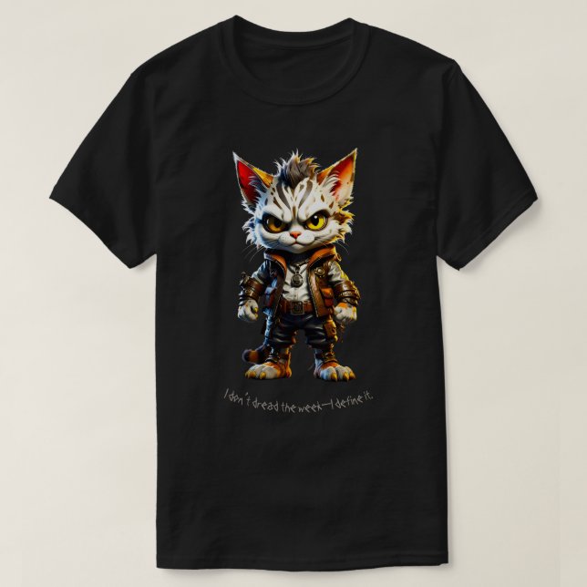 Camiseta Edição 003 do Grin Protocol 50x50 Kitty Punk (Frente do Design)