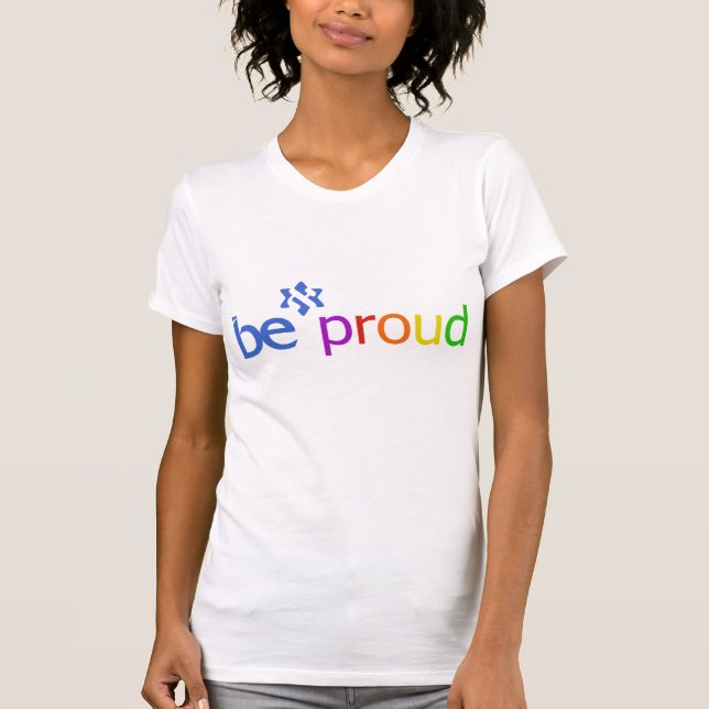 Camiseta Edição 1 de BE_proud_rainbow tomada partido (Frente)