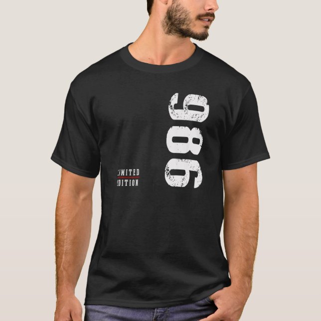 Camiseta Edição de 1986, Aniversário (Frente)