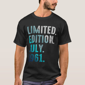 Camiseta Edição de canção julho de 1961 Retro Vintage 1961
