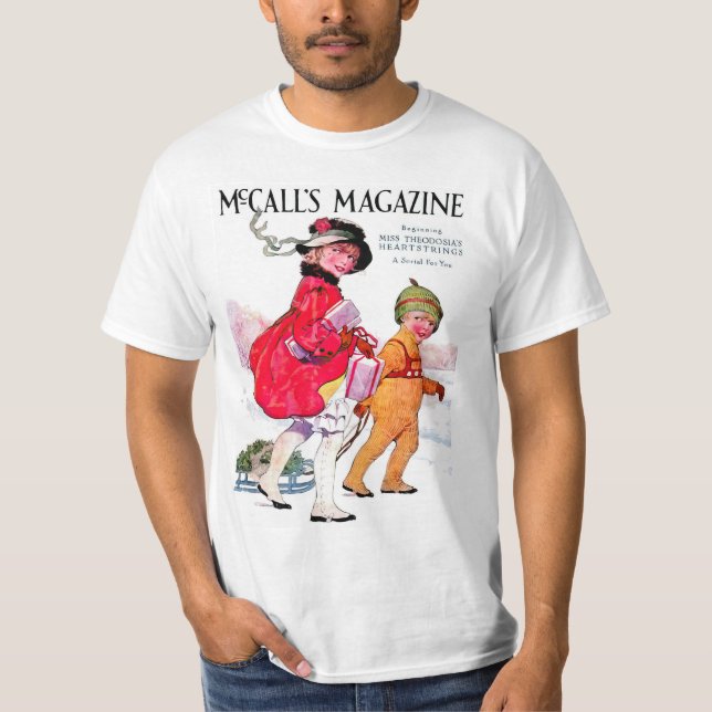 Camiseta Edição de natais vintages da revista Mccall (Frente)