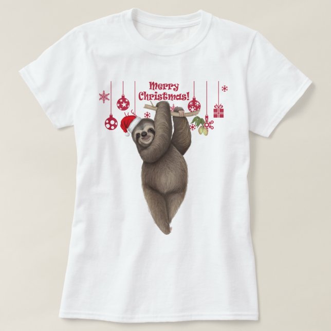 Camiseta Edição de Natal Prendendo Lama (Frente do Design)