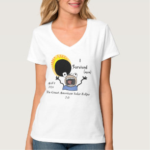 Camiseta Edição de Sobrevivência do Eclipse Solar de 2024
