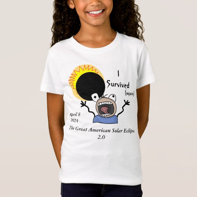 Camiseta Edição de Sobrevivência do Eclipse Solar de 2024 (Frente)