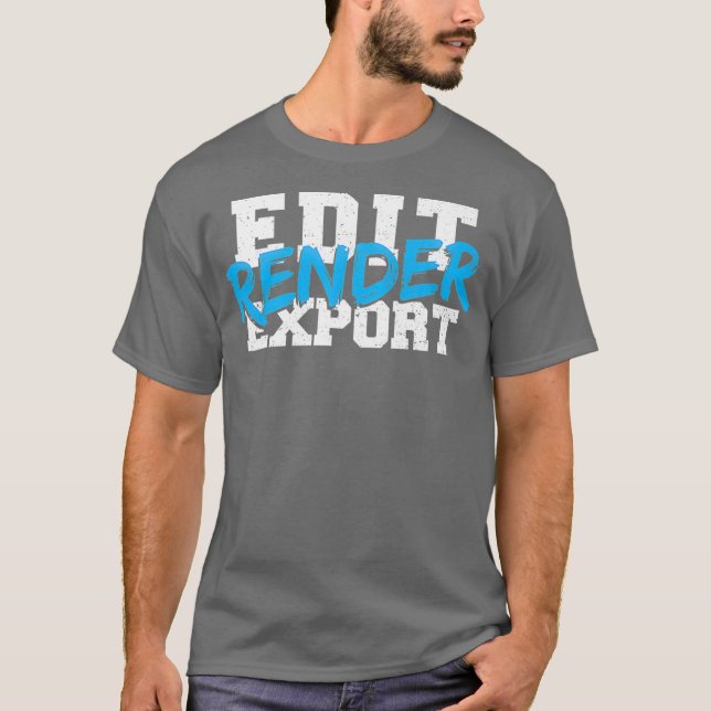 Camiseta Edição de Software de Filme - Exportação de Render (Frente)