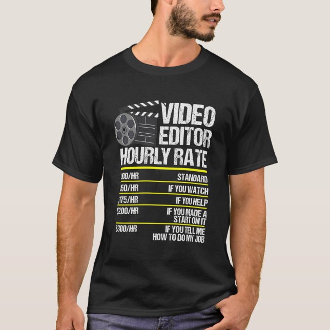 Camiseta Edição de Vídeo do Editor de Vídeo do Fazer de Fil (Frente)