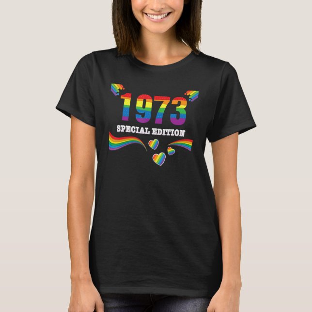 Camiseta Edição Especial 1973 Orgulho Lgbt Gay Lésbica 49 Y (Frente)