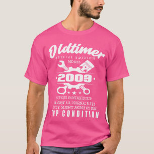 Camiseta Edição Especial de Carro Clássico Modelo 2003 Aniv