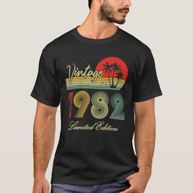 Camiseta Edição limitada 1982 aniversário de 40 anos Gift 4 (Frente)