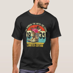 Camiseta Edição Limitada De 1935, 87 Anos, Cowboy Boots Wes