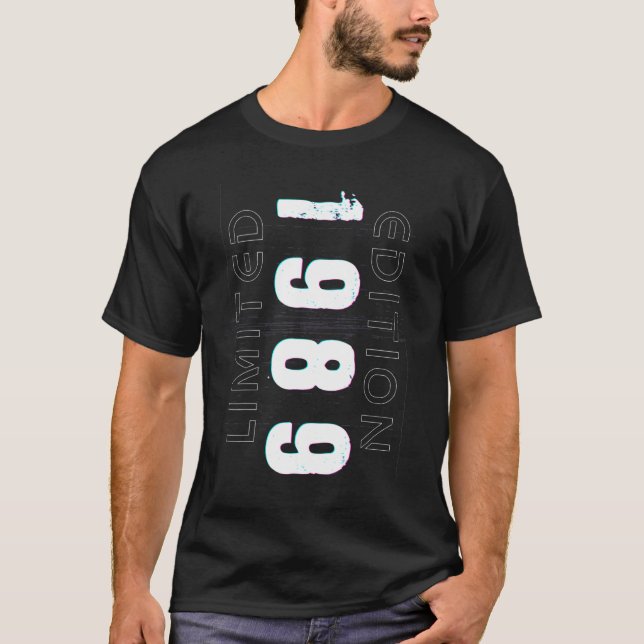 Camiseta Edição limitada de 1989 Aniversário de 1989 Homens (Frente)