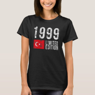 Camiseta Edição limitada de 1999 Turquia com bandeira Anive
