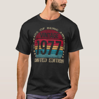 Camiseta Edição Limitada de 49 Anos de Idade Vintage 1977 4