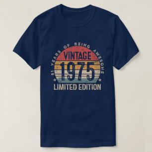 Camiseta Edição Limitada de 51º Aniversário de 1975 Vintage