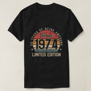 Camiseta Edição Limitada de Aniversário de 50 anos Vintage 
