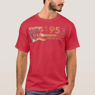 Camiseta Edição Limitada Do Guitar Lover 69 Anos Vintage 19