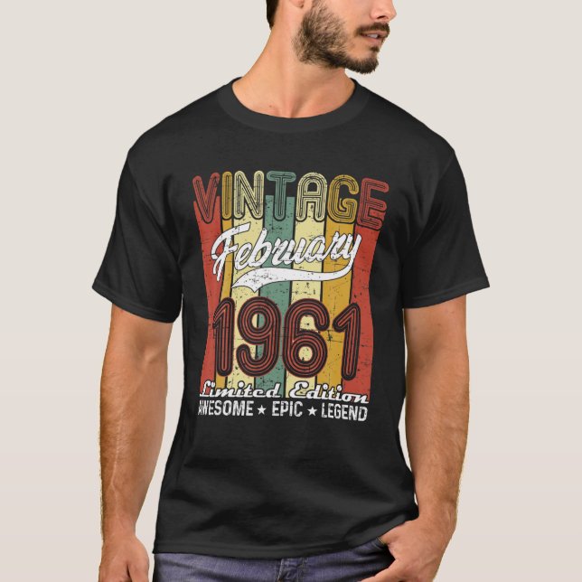 Camiseta Edição Limitada Fevereiro De 1961 60O Presente De  (Frente)