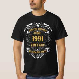 Camiseta Edição limitada junho de 1991 - Vintage All Orig