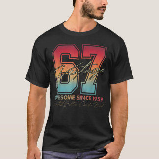 Camiseta Edição Limitada Vintage 1959 de 67 Anos