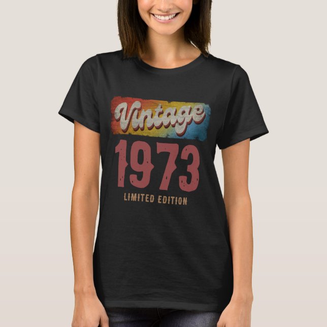 CAMISETA EDIÇÃO LIMITADA VINTAGE 1973 PERSONALIZADA (Frente)