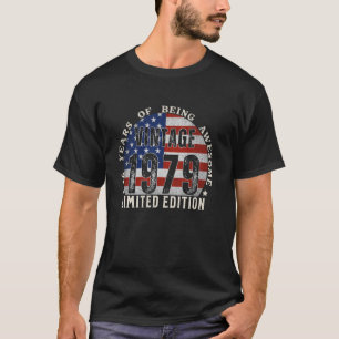 Camiseta Edição Limitada Vintage 1979 46 Anos Presentes 46a