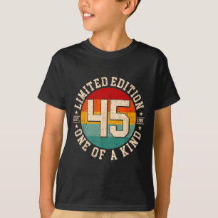 Camiseta edição limitada vintage 1981 de 45 anos