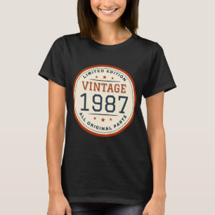 Camiseta Edição limitada Vintage 1987 Todas as peças origin