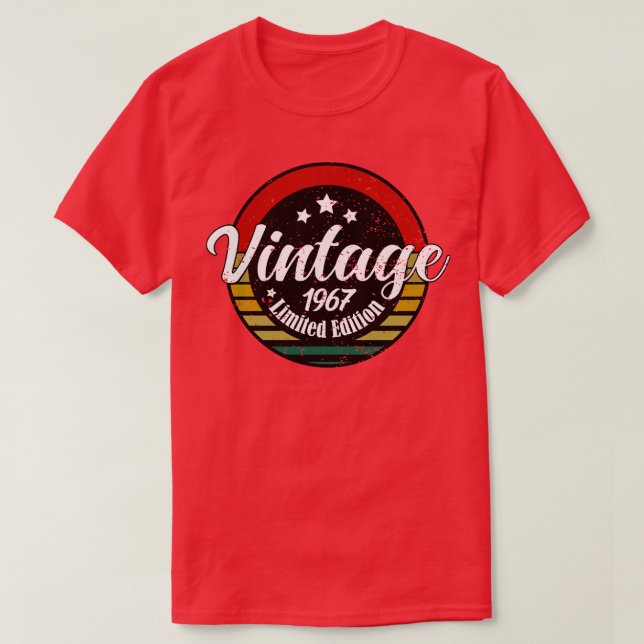 Camiseta Edição limitada Vintage, aniversário de 1967, 56ru (Frente do Design)