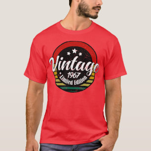 Camiseta Edição limitada Vintage, aniversário de 1967, 56ru