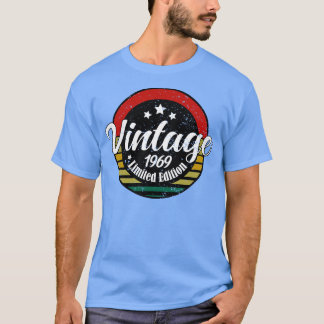 Camiseta Edição limitada Vintage, aniversário de 1969, 54ru