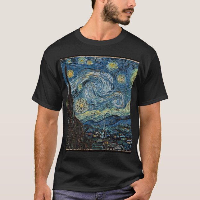 Camiseta edição noturna de vangogh (Frente)