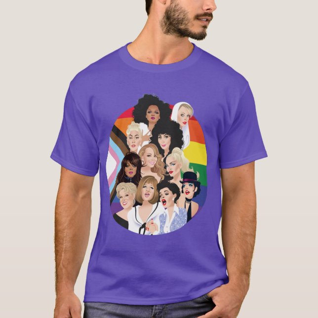 Camiseta Edição Pride Divas retro (Frente)