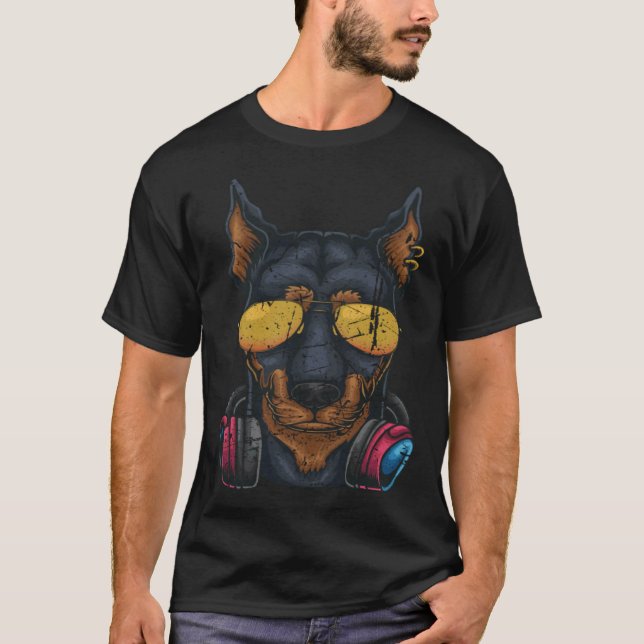 Camiseta Edição Vintage Distressed Atitude Doberman (Frente)