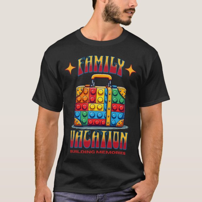 Camiseta Edifício das férias da família Bricks Memórias (Frente)