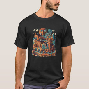 Camiseta Edifício de minas legal para a empresa mineira e m