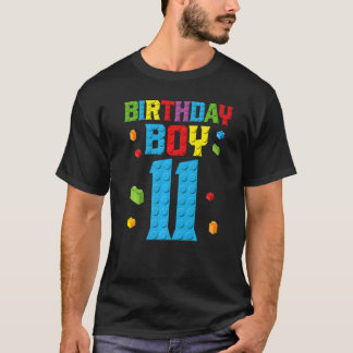 Camiseta Edifício Master Builder 11 Birthday Boy 11 Anos