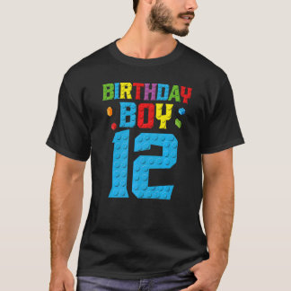Camiseta Edifício Master Builder 12 Birthday Boy 12 Anos