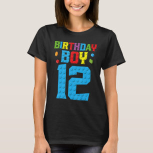 Camiseta Edifício Master Builder 12 Birthday Boy 12 Anos