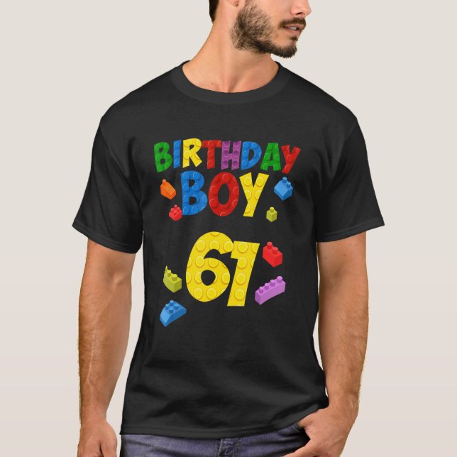 Camiseta Edifício Master Builder 61 Birthday Boy 61rua Year (Frente)