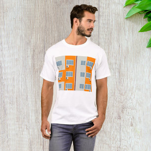 Camiseta Edifício moderno de apartamentos com ar condiciona