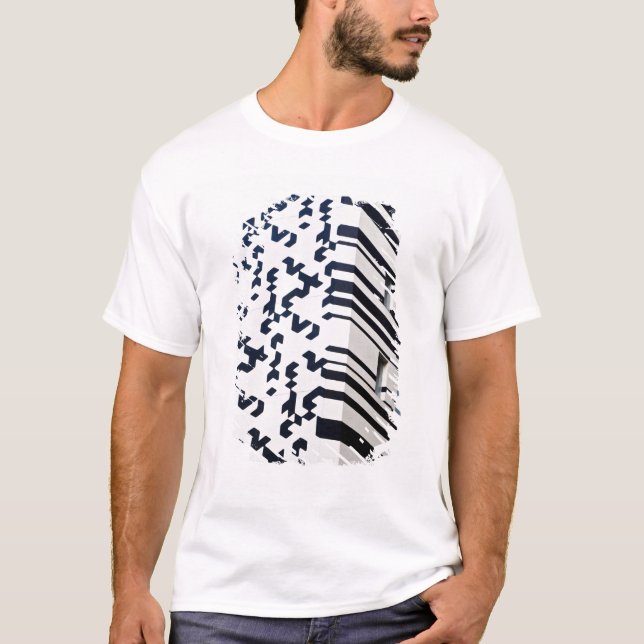 Camiseta Edifício moderno preto e branco em Hong Kong (Frente)