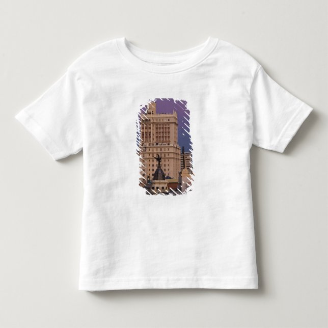 Camiseta Edifícios ao longo da Gran Via e Edifício Espanha (Frente)